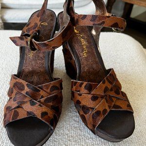 Sam Endelman Katrice Cheetah Print Wedge Sandals
